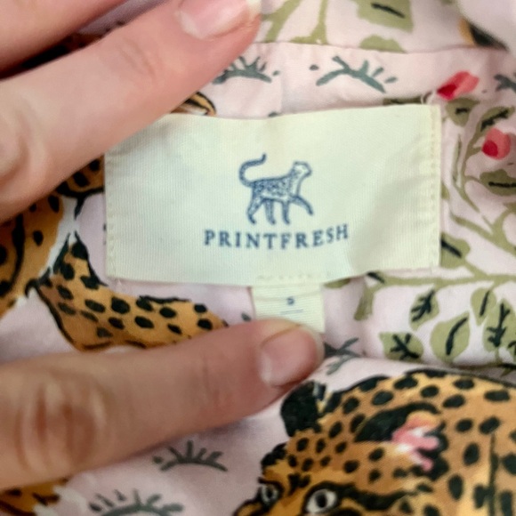 Printfresh Pink and Green Leopard Print Pajama Set - Picture 5 of 5